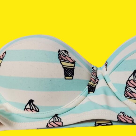 Ice Cream Bikini Set Bottom and Top Halter Tie - Picture 2 of 7